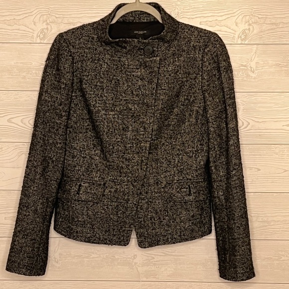 Ann Taylor Black/Grey Blazer Jacket - Picture 3 of 4
